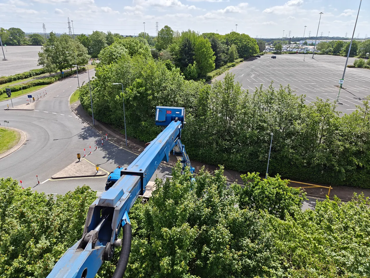 Engineers working at height on an outdoor site